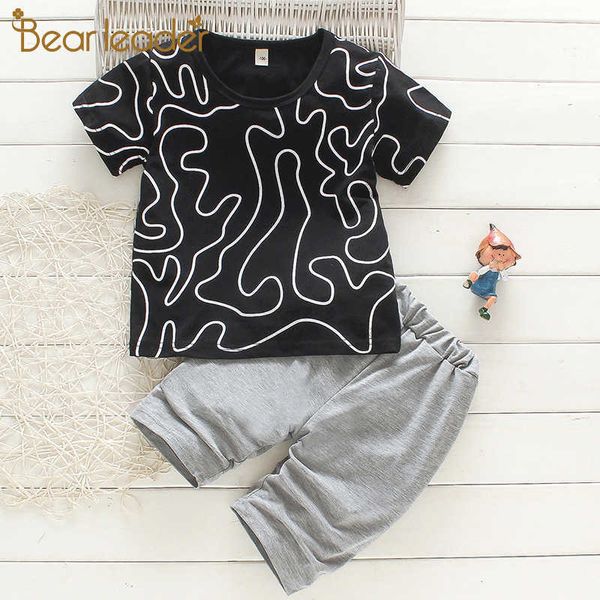 

bear leader boys casual clothing sets summer fashion kids boy and shorts outfit 2pcs children cool clothes for 2-6 years 210708, White