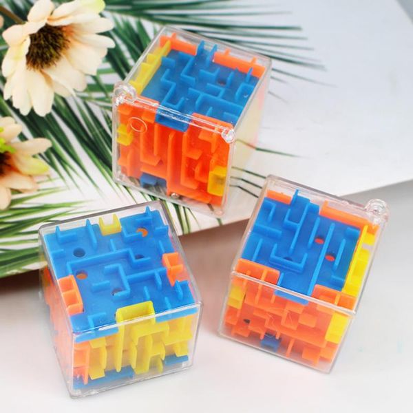 

small animal supplies 3d maze magic cube transparent six-sided puzzle speed rolling ball game cubos toys for children educational