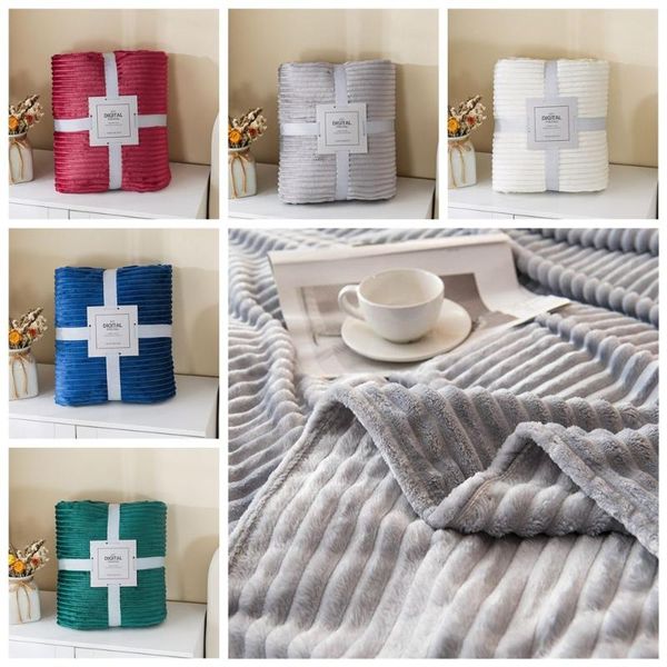 

blankets 10070cm camping warm cozy lightweight fuffy throw flannel solid color blanket