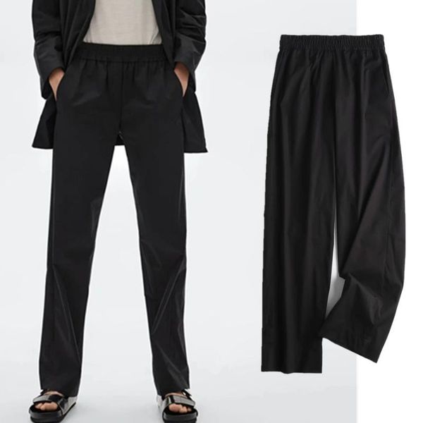 

women's pants & capris maxdutti trousers women 2021 summer england simple fashion pantalones mujer pantalon femme poplin casua loose, Black;white