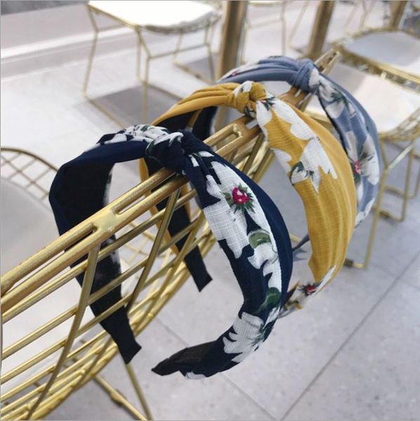 

hair accessories fashion women's fabric faux leather pu floral stripes cross contrast color knotted headband band