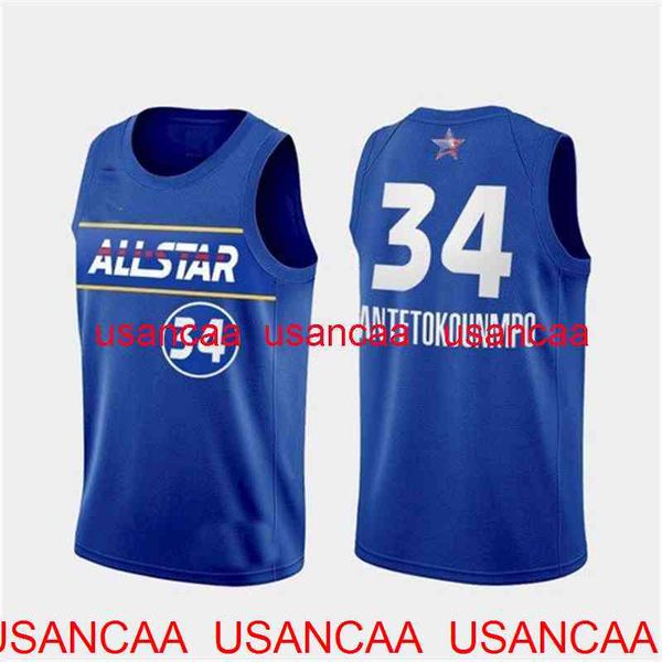 Nakış Özel Giannis Antetokounmpo Doğu Konferansı 2021 Yıldız Basketbol Forması Erkek Kadın Çocukları XS-5XL 6XL Jersey