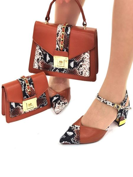 

dress shoes women italian with matching bag set 2021 for party wedding and in heels sets, Black
