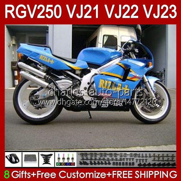 Bodykit für Suzuki RGV250C SAPC Blue Stock VJ21 RGV250 RGV-250CC Karosserie VJ-21 Panel 21HC.79 RGVT glänzend RGV 250CC 250 CC RGV-250 88 89 RGVT-250 VJ 21 1988 1989 OEM-Verkleidung