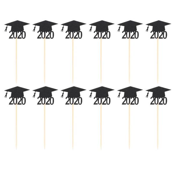 

other festive & party supplies 12pcs 2021 graduation cake ers glitter cupcake insert paper bachelor design decorating fruit picks