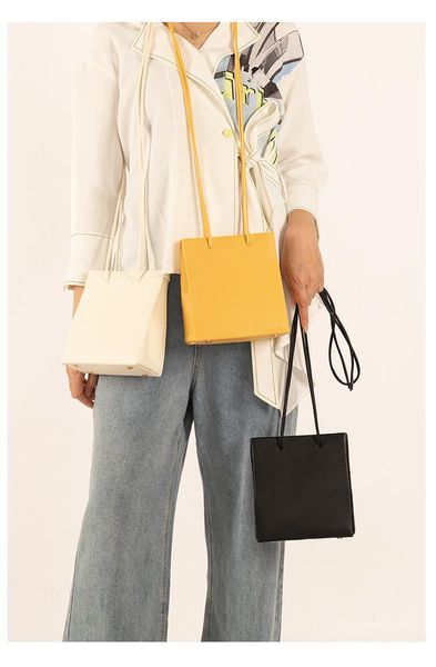 

candy color pu leather shoulder bags for women 2021 autumn female messsenger simple style handbags ins casual small shopping bag cross body