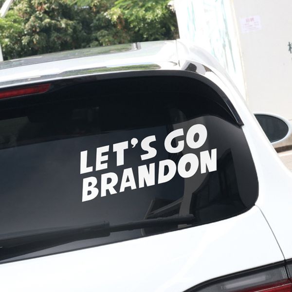 

20x7cm let's go brandon sticker party favor for car trump prank biden pvc stickers