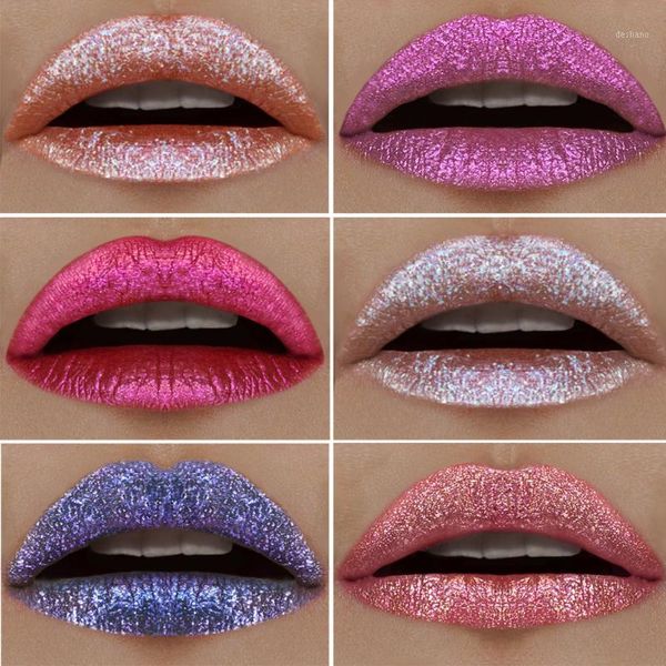 

iridescent waterproof glitter matte liquid lipstick beauty makeup lip gloss1