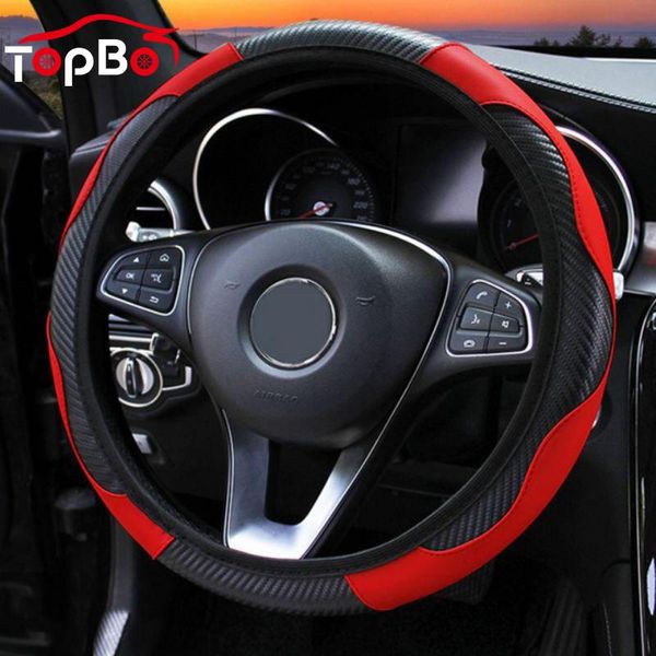 

anti slip car steering wheel cover pu leather covers suitable 37-38cm auto interior accessories