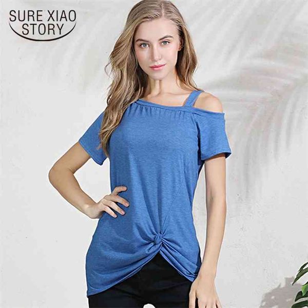 

t shirt women camisetas verano mujer short sleeve off shoulder shirts camiseta tshirt t-shirt 4176 50 210506, White