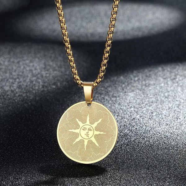 

pendant necklaces solaire of astora sun women necklace golden dark souls warrior sunlight solar system fashion jewelry pendants, Silver