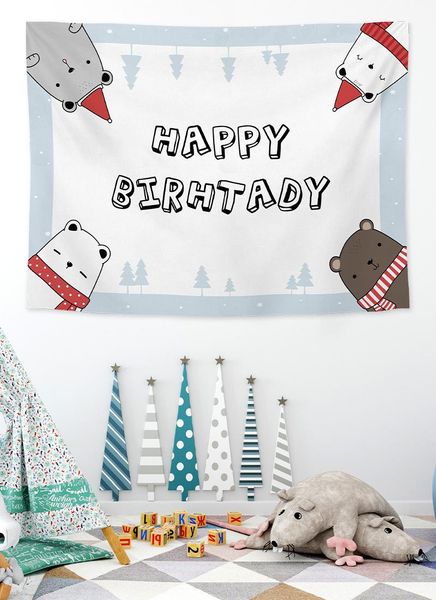 

blinds tapestry birthday background fabric scene layout room decorative cloth