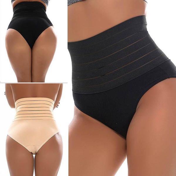 

women's shapers women panties 1pc high waist bulifter tummy control body shaper underwear shapewear shaping, Black;white