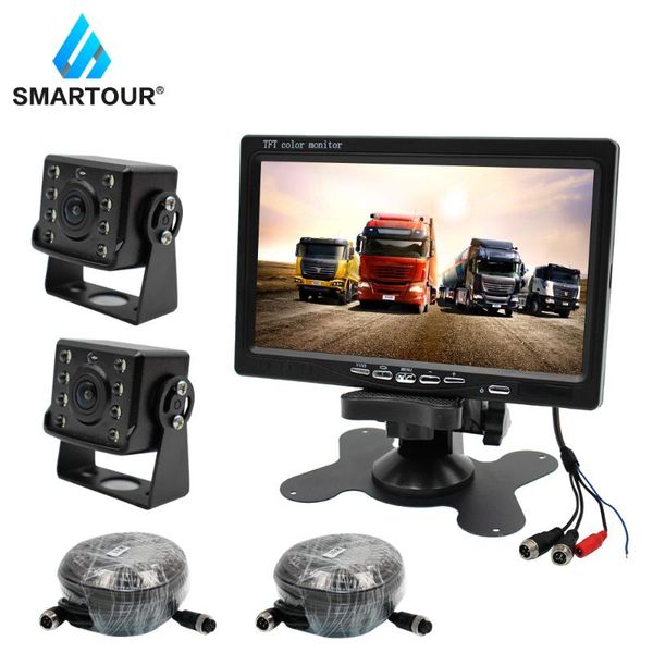 

car rear view cameras& parking sensors smartour camera hd 7'' lcd display monitor for truck bus assistance system electronics acce