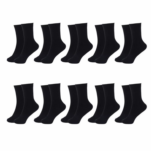 

men's socks 10 pairs women's harajuku retro lady cotton loose winter in tube korean designer christmas cute male female so, Black