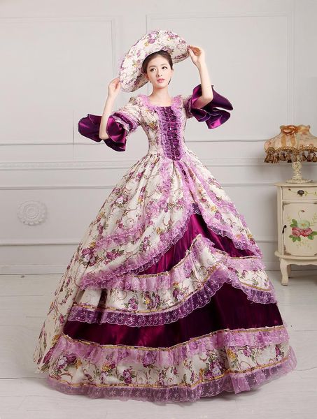 

gothic victorian dress costumes women's rococo ball gown, Black;gray