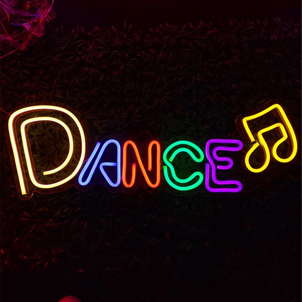 Neon Light Dance Sign Noite Bar KTV Decoração da Parede Forma Handmade LED 12 V Super Brilhante
