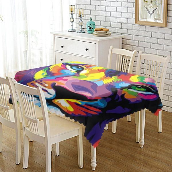

table cloth painted animal art tablecloth household tv cabinet tea round placemat