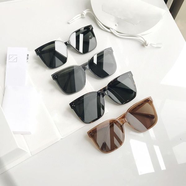 

sunglasses the gentle her korean designer with same style for men and women fashion square acetate face glasses, White;black