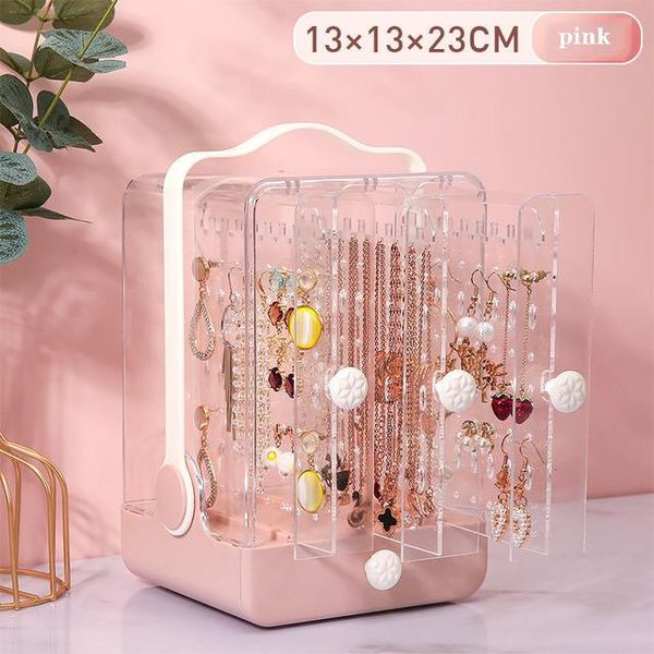 

storage boxes & bins 2021 girls container transparent cosmetic box handhled jewelry shelf beauty skin care lipsticks gift