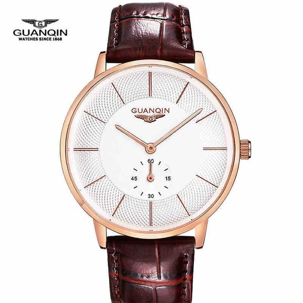 

wristwatches 2021 guanqin bj001 watch retro business belt fashion wristwatch authentic waterproof, scratch proof and dustproof quartz wat, Slivery;brown