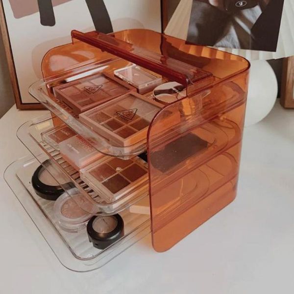 

storage drawers cosmetic box deskdust-proof lipstick household dressing table ins wind drawer dividing large capacity rack