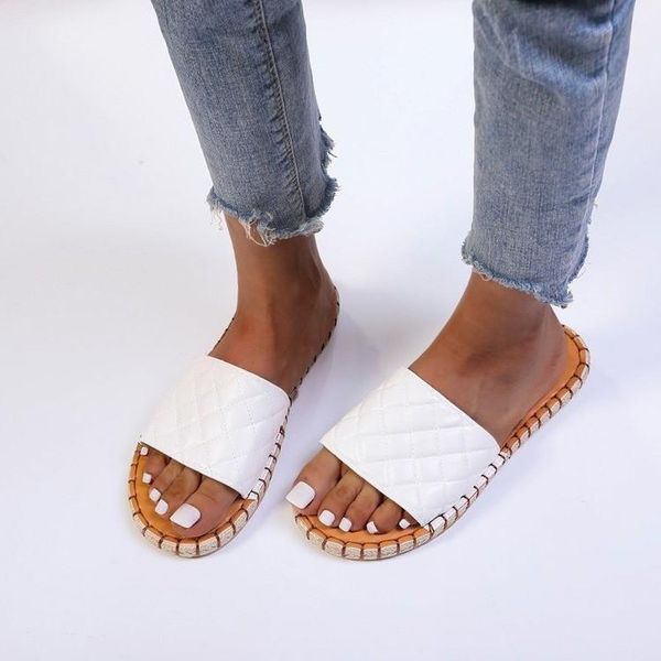 

slippers low rubber pu fretwork fabric basic hoof heels, Black