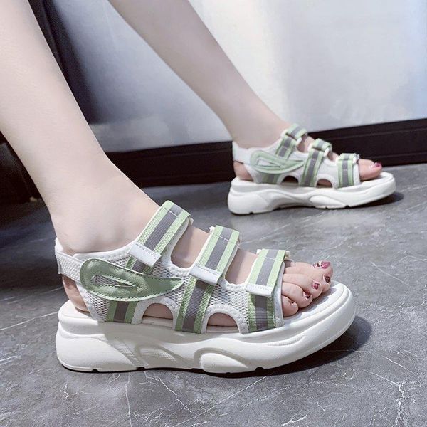 

sandals summer breathable casual beach women's shoes fashion open toe sports outdoor flat non-slip sandals35-40, Black