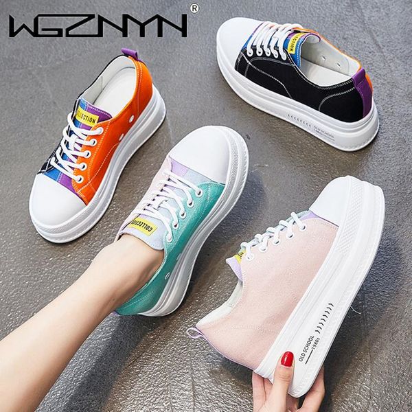

platform women sneakers autumn stylish thick sole casual shoes breathable canvas walking shoes woman zapatos mujer, Red;white