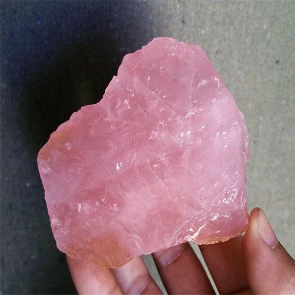

decorative objects & figurines natural pink rose quartz crystal stone mozambique 300-600g