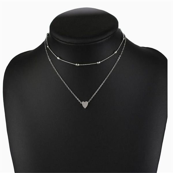 

europe and the united states selling simple metal fashion ladies chain love necklace jewelry chains, Silver