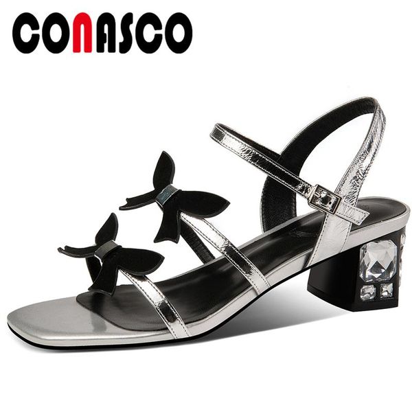 

women sandals fashion concise casual crystal high heels shoes appliques peep toe woman genuine leather pumps, Black