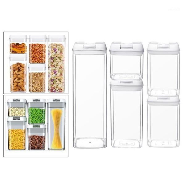 

storage bottles & jars clear food container pantry organization airtight kitchen canisters
