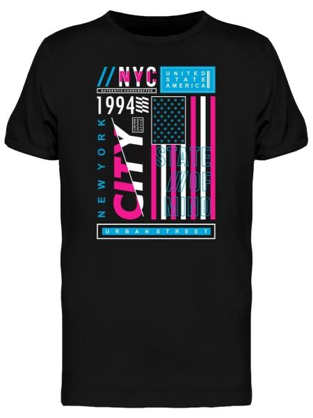 

Ny City 1994 Typography Men's Tee -Image by Shutterstock, White;black