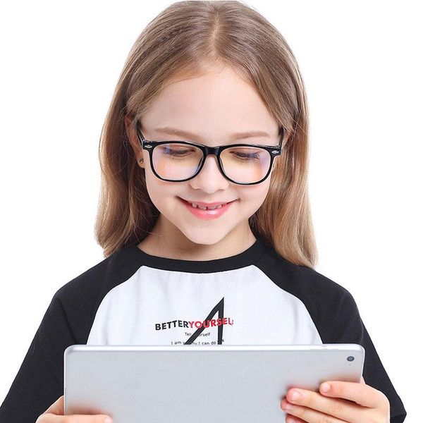 

sunglasses children glasses frame kids 0 degree anti-blue light eyeglasses boys girls optic anti-reflective eyewear uv protection, White;black