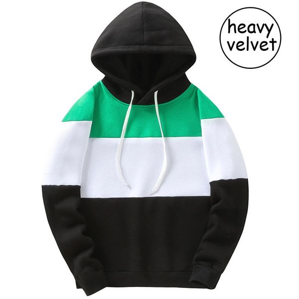

men's hoodies & sweatshirts parklees 2021 autumn cotton colorblock men oversize casual harajuku streetwear plus size contrast, Black