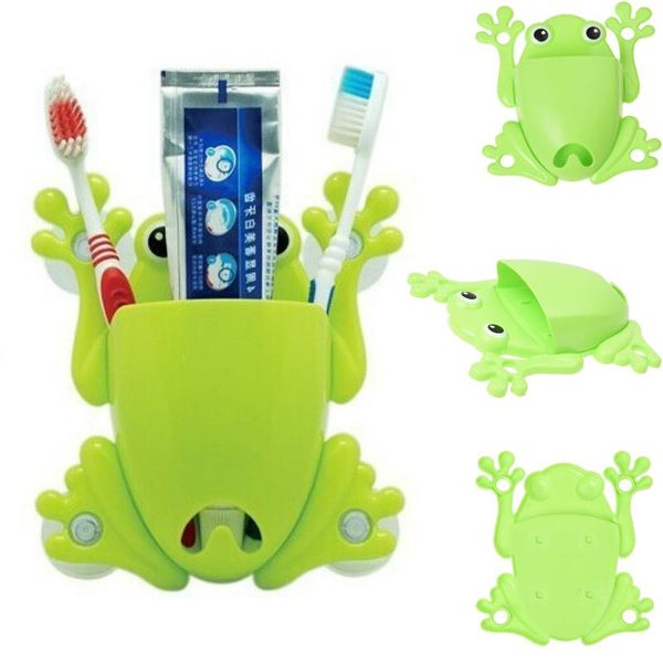 

frog toothbrush organizer razor shaver storage rack suction toothpaste holder for kitchen bathroom accessories holders