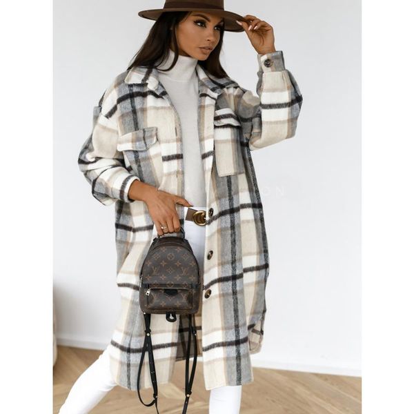 

women's wool & blends women fashion long coats pocket turn down collar full sleeve belt solid color vintage elegant female, Black