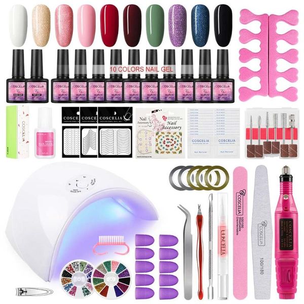 

nail art kits coscelia 10/12/20 color gel polish set nails semi permanent uv for wholesale long lasting manicures