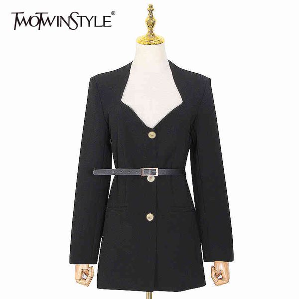 

elegant female dress irregular neck long sleeve high waist with sashes dresses for women summer fashion 210524, Black;gray