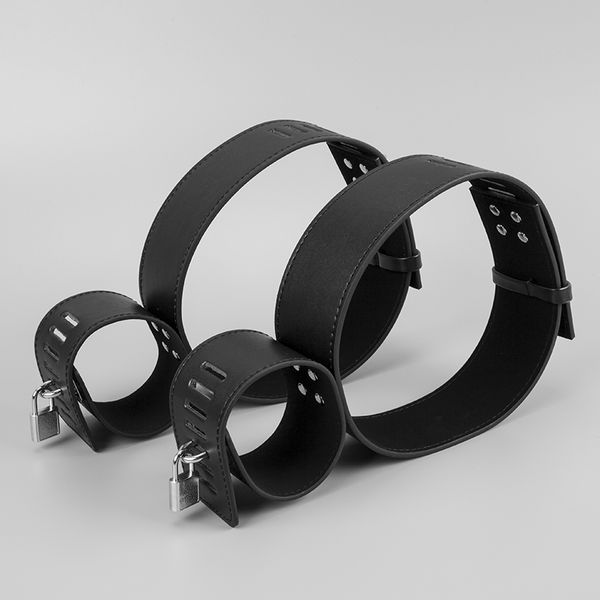 2021PU кожаные наручные манжеты набор набор рабовных наручников BDSM ограничения рабства блокировки руки для взрослых игр взрослых секс игрушки для супружеских товаров