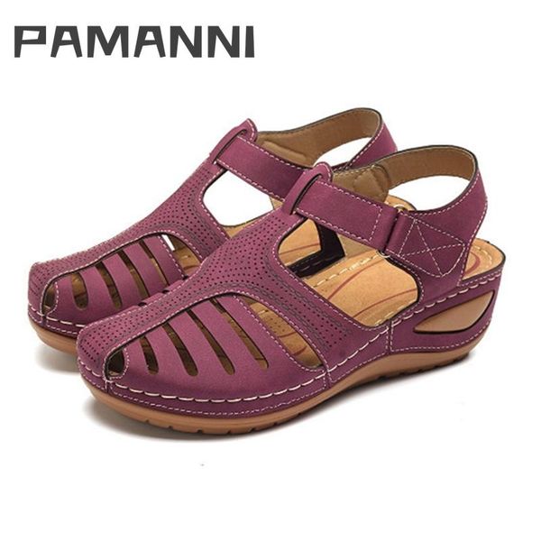 

dress shoes pamanni women fashion comfortable shallow breathable lovely non-slip sandals ladies trendy casual wine platfroms, Black