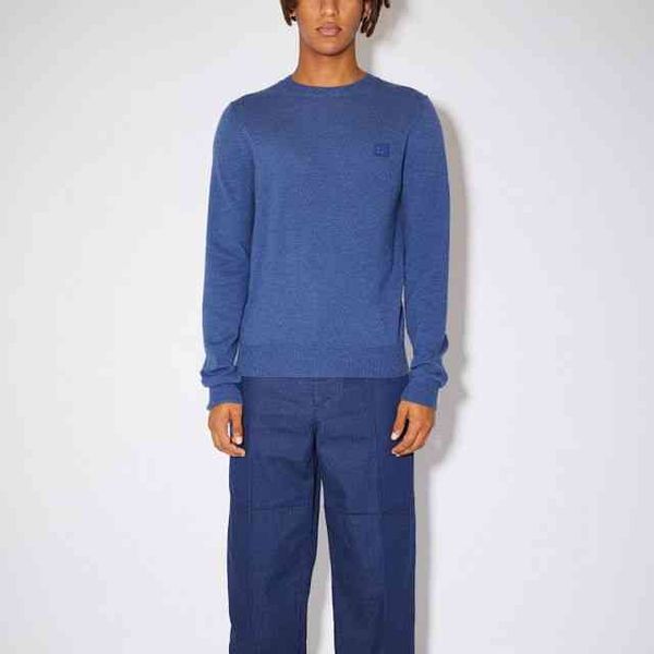 

women's smile printed square long sved round neck knitted sweater, women's jumper, autumn 2021 top, White;black