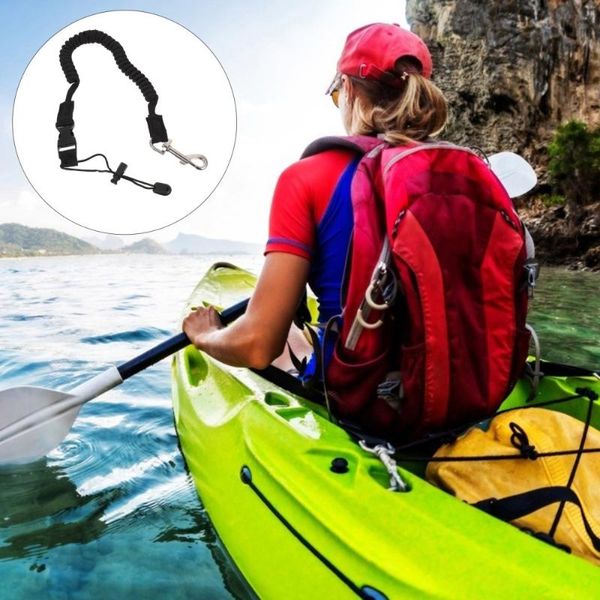 

outdoor gadgets elastic kayak rope 1.6m quick release oar tie down fishing paddle