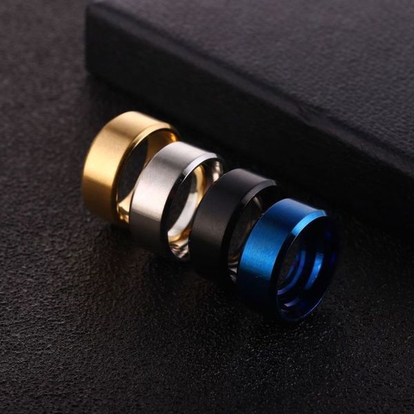 

stainless men's fashion titanium steel jewelry ring, Black