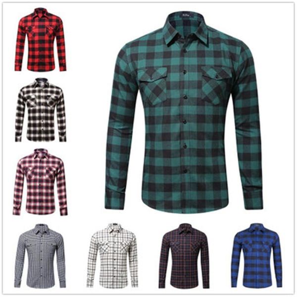

men's shirts for 100% cotton plaid shirt men long sleeve regular casual social by business mens dress zy41, White;black