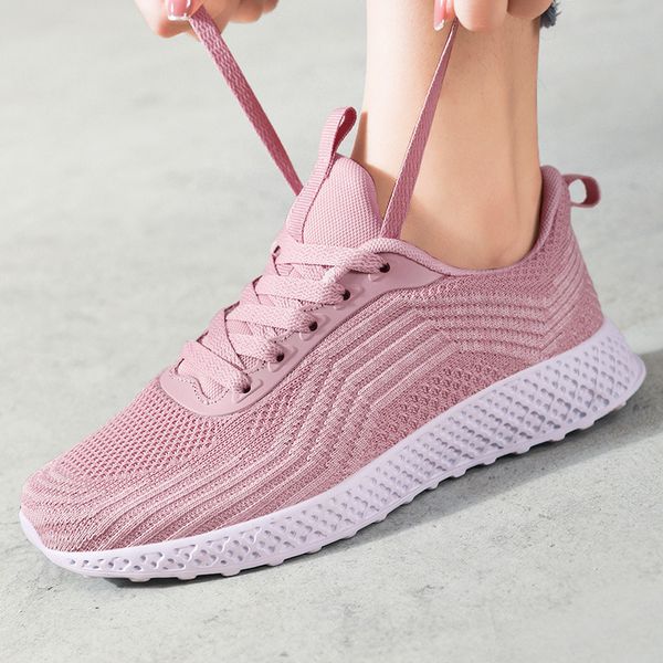 

zusaimei 2020 new women's sports shoes fashion flying woven breathable mesh leisure running outdoor