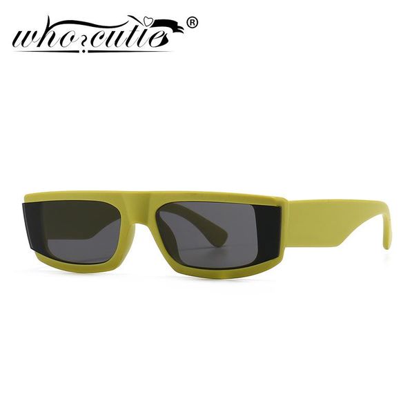 

sunglasses who cutie green square vintage rectangular half frame sun glasses women trendy shades eyewear female oculos uv400, White;black