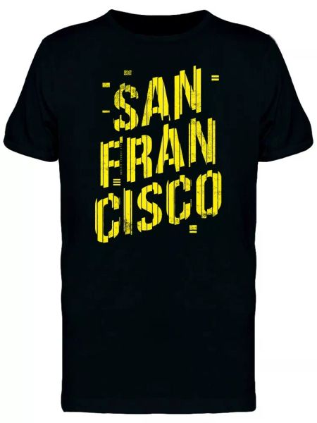 

San Francisco Slogan Men's Tee -Image by Shutterstock, White;black