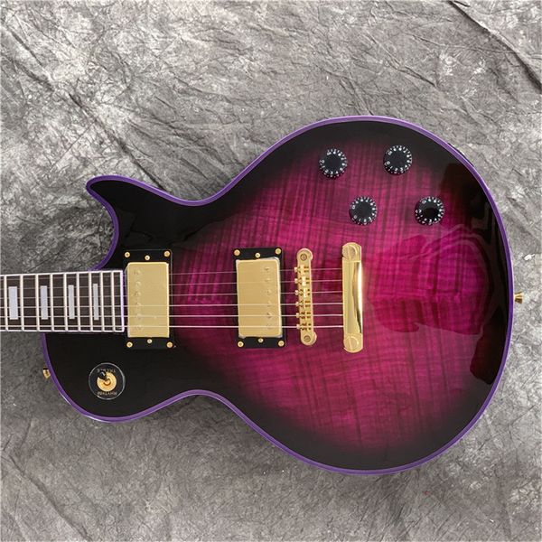 

electric guitar, delivery, support customization 6 strings purple guitarra